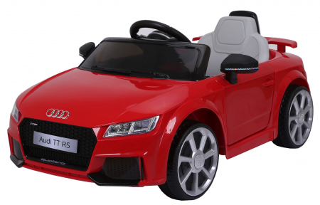 Masinute electrice - Masinuta electrica Premier Audi TT RS, 12V (2x6V), roti cauciuc EVA, scaun piele ecologica, rosu