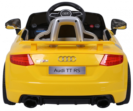 Masinuta electrica Premier Audi TT RS, 12V (2x6V), roti cauciuc EVA, scaun piele ecologica, galben [3]