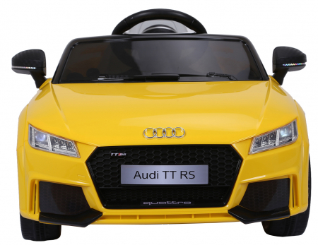 Masinuta electrica Premier Audi TT RS, 12V (2x6V), roti cauciuc EVA, scaun piele ecologica, galben [1]