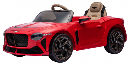 Masinuta electrica 4x4 Premier Bentley Bacalar, 12V, roti cauciuc EVA, scaun piele ecologica, rosu [10]