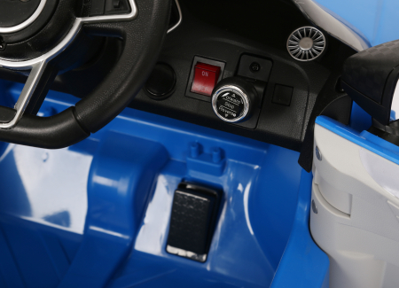 Masinuta electrica Premier Audi TT RS, 12V (2x6V), roti cauciuc EVA, scaun piele ecologica, albastru [6]