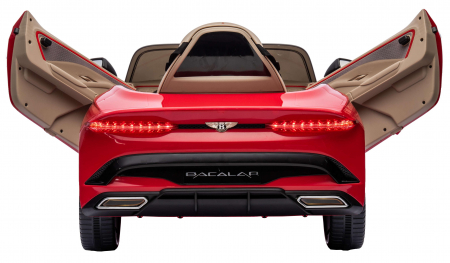 Masinuta electrica 4x4 Premier Bentley Bacalar, 12V, roti cauciuc EVA, scaun piele ecologica, rosu [15]