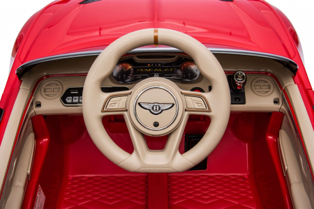 Masinuta electrica 4x4 Premier Bentley Bacalar, 12V, roti cauciuc EVA, scaun piele ecologica, rosu [23]