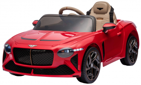 Masinuta electrica 4x4 Premier Bentley Bacalar, 12V, roti cauciuc EVA, scaun piele ecologica, rosu [4]