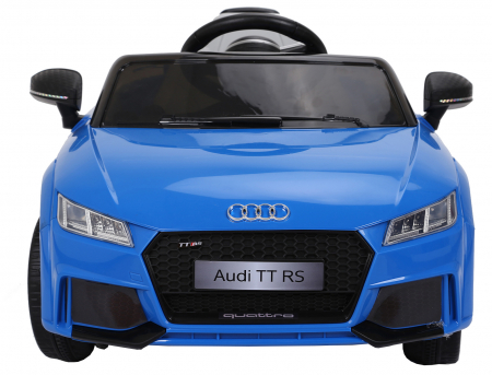 Masinuta electrica Premier Audi TT RS, 12V (2x6V), roti cauciuc EVA, scaun piele ecologica, albastru [5]