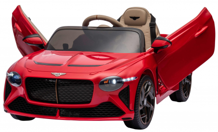 Masinuta electrica 4x4 Premier Bentley Bacalar, 12V, roti cauciuc EVA, scaun piele ecologica, rosu [13]