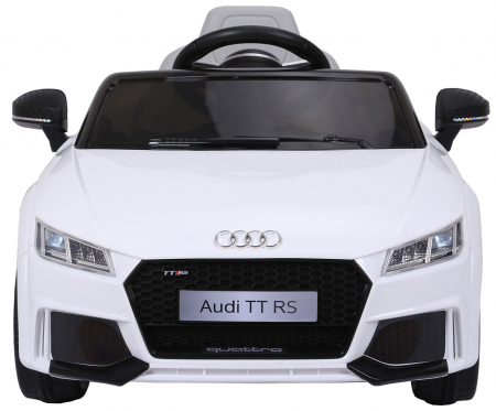 Masinuta electrica Premier Audi TT RS, 12V (2x6V), roti cauciuc EVA, scaun piele ecologica, alb [1]