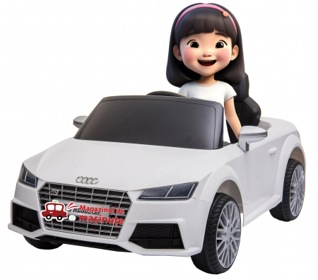 Masinute electrice - Masinuta electrica Premier Audi TTS Roadster, 12V, roti cauciuc EVA, scaun piele ecologica, alb
