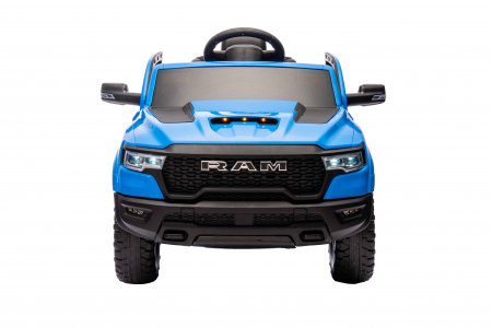 Masinuta electrica Premier RAM 1500 RHO, 12V, roti cauciuc EVA, scaun piele ecologica, albastru [5]