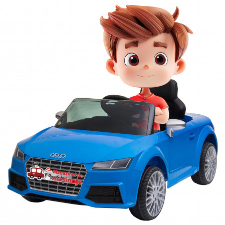 Masinute electrice - Masinuta electrica Premier Audi TTS Roadster, 12V, roti cauciuc EVA, scaun piele ecologica, albastru