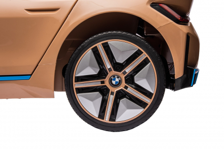Masinuta electrica Premier BMW i4, 12V, roti cauciuc EVA, scaun piele ecologica, auriu [18]
