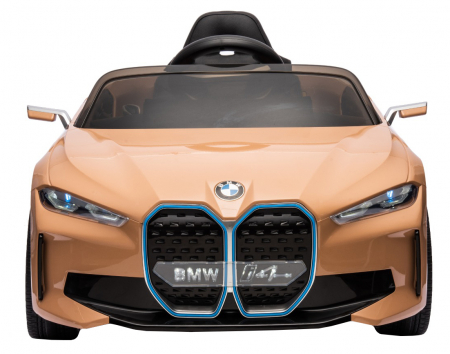Masinuta electrica Premier BMW i4, 12V, roti cauciuc EVA, scaun piele ecologica, auriu [1]