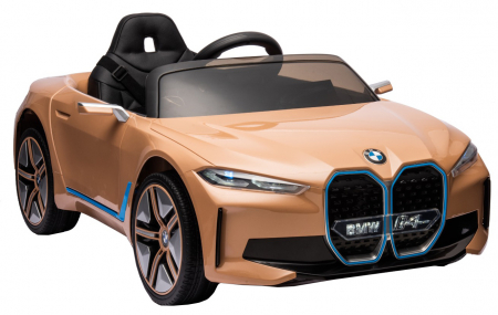 Masinuta electrica Premier BMW i4, 12V, roti cauciuc EVA, scaun piele ecologica, auriu [12]