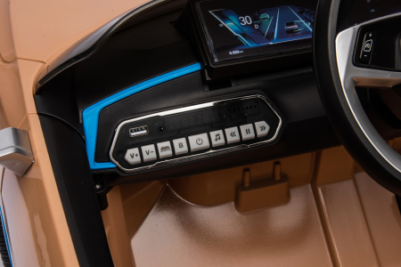 Masinuta electrica Premier BMW i4, 12V, roti cauciuc EVA, scaun piele ecologica, auriu [17]