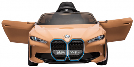 Masinuta electrica Premier BMW i4, 12V, roti cauciuc EVA, scaun piele ecologica, auriu [10]