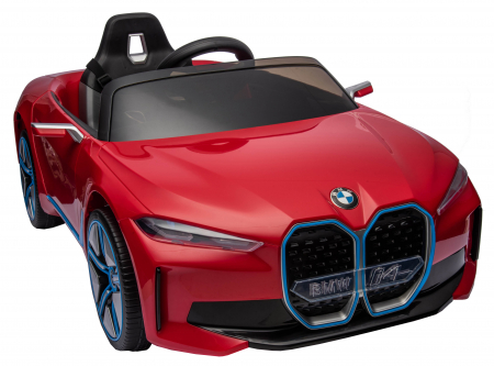 Masinuta electrica Premier BMW i4, 12V, roti cauciuc EVA, scaun piele ecologica, rosu [15]