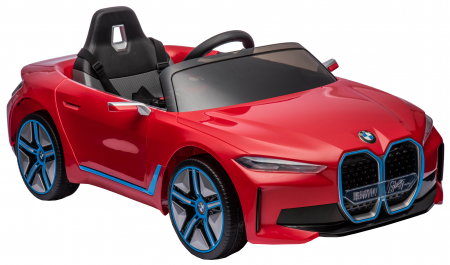 Masinuta electrica Premier BMW i4, 12V, roti cauciuc EVA, scaun piele ecologica, rosu [14]
