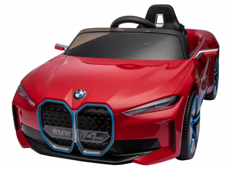 Masinuta electrica Premier BMW i4, 12V, roti cauciuc EVA, scaun piele ecologica, rosu [19]