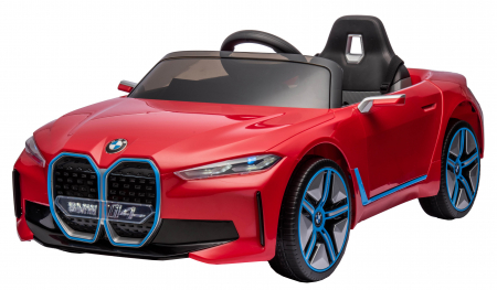Masinuta electrica Premier BMW i4, 12V, roti cauciuc EVA, scaun piele ecologica, rosu [3]