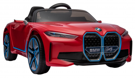Masinuta electrica Premier BMW i4, 12V, roti cauciuc EVA, scaun piele ecologica, rosu [16]