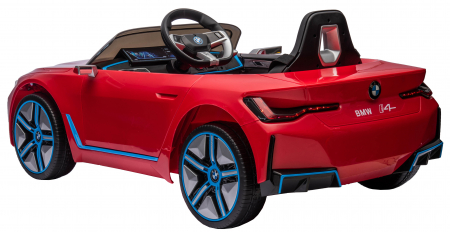 Masinuta electrica Premier BMW i4, 12V, roti cauciuc EVA, scaun piele ecologica, rosu [6]
