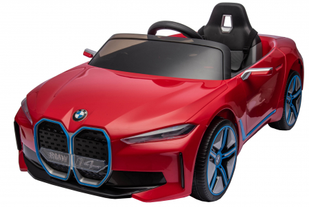 Masinuta electrica Premier BMW i4, 12V, roti cauciuc EVA, scaun piele ecologica, rosu [20]
