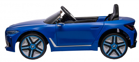 Masinuta electrica Premier BMW i4, 12V, roti cauciuc EVA, scaun piele ecologica, albastru [5]