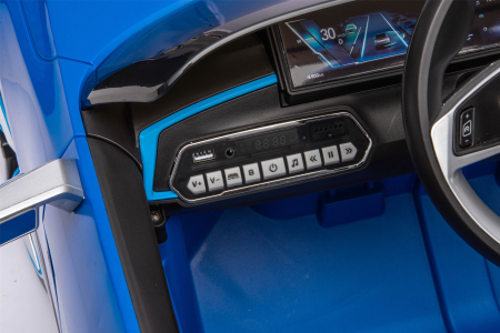 Masinuta electrica Premier BMW i4, 12V, roti cauciuc EVA, scaun piele ecologica, albastru [26]