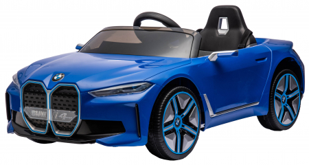 Masinuta electrica Premier BMW i4, 12V, roti cauciuc EVA, scaun piele ecologica, albastru [19]