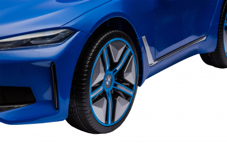 Masinuta electrica Premier BMW i4, 12V, roti cauciuc EVA, scaun piele ecologica, albastru [23]
