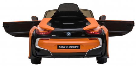 Masinuta electrica Premier BMW i8, 12V, roti cauciuc EVA, scaun piele ecologica, portocaliu [11]