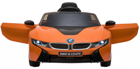 Masinuta electrica Premier BMW i8, 12V, roti cauciuc EVA, scaun piele ecologica, portocaliu [8]