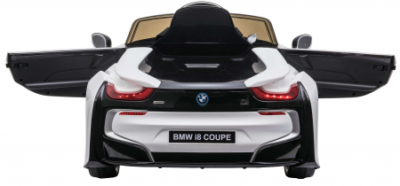 Masinuta electrica Premier BMW i8, 12V, roti cauciuc EVA, scaun piele ecologica, alb [10]