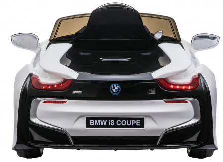 Masinuta electrica Premier BMW i8, 12V, roti cauciuc EVA, scaun piele ecologica, alb [5]