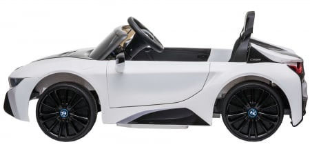 Masinuta electrica Premier BMW i8, 12V, roti cauciuc EVA, scaun piele ecologica, alb [3]