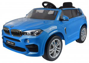 Masinuta electrica SUV Premier BMW X5M, 12V, roti cauciuc EVA, scaun piele ecologica, albastru [11]