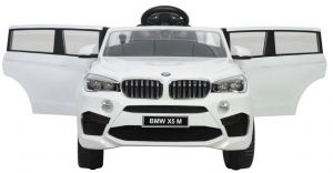 Masinuta electrica SUV Premier BMW X5M, 12V, roti cauciuc EVA, scaun piele ecologica, alb [1]