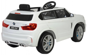 Masinuta electrica SUV Premier BMW X5M, 12V, roti cauciuc EVA, scaun piele ecologica, alb [5]