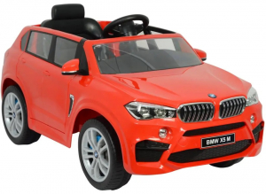 Masinuta electrica SUV Premier BMW X5M, 12V, roti cauciuc EVA, scaun piele ecologica, rosu [2]