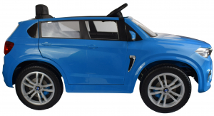 Masinuta electrica SUV Premier BMW X5M, 12V, roti cauciuc EVA, scaun piele ecologica, albastru [10]