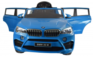 Masinuta electrica SUV Premier BMW X5M, 12V, roti cauciuc EVA, scaun piele ecologica, albastru [2]