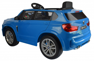 Masinuta electrica SUV Premier BMW X5M, 12V, roti cauciuc EVA, scaun piele ecologica, albastru [5]