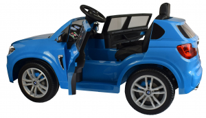 Masinuta electrica SUV Premier BMW X5M, 12V, roti cauciuc EVA, scaun piele ecologica, albastru [16]