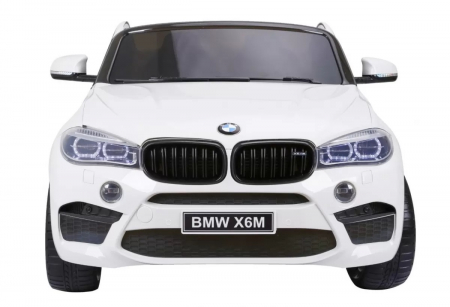 Masinuta electrica Premier BMW X6M, 2 locuri, 12V, roti cauciuc EVA, scaun piele ecologica, alb [6]