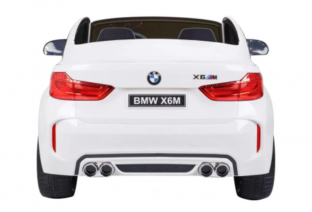 Masinuta electrica Premier BMW X6M, 2 locuri, 12V, roti cauciuc EVA, scaun piele ecologica, alb [5]