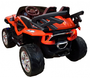 Masinuta electrica 4x4 Premier D-Max, 12V, roti cauciuc EVA, scaun piele ecologica, rosie [6]