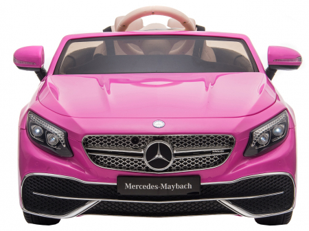 Masinuta electrica Premier Mercedes-Maybach S650 Cabriolet, 12V, roti cauciuc EVA, scaun piele ecologica, roz [3]