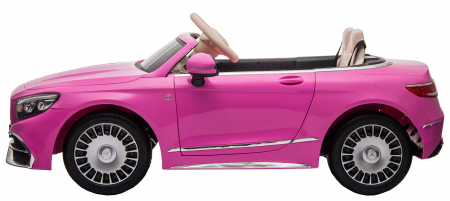 Masinuta electrica Premier Mercedes-Maybach S650 Cabriolet, 12V, roti cauciuc EVA, scaun piele ecologica, roz [4]