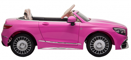 Masinuta electrica Premier Mercedes-Maybach S650 Cabriolet, 12V, roti cauciuc EVA, scaun piele ecologica, roz [8]
