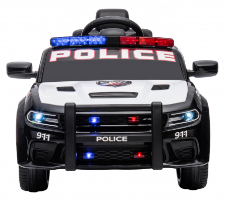 Masinuta electrica Premier Dodge Charger Police, 12V, roti cauciuc EVA, scaun piele ecologica, alb [1]